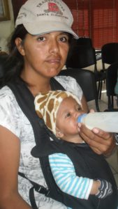 Epileptic Mother with Baby in Casa Franciscana Medical Clinic